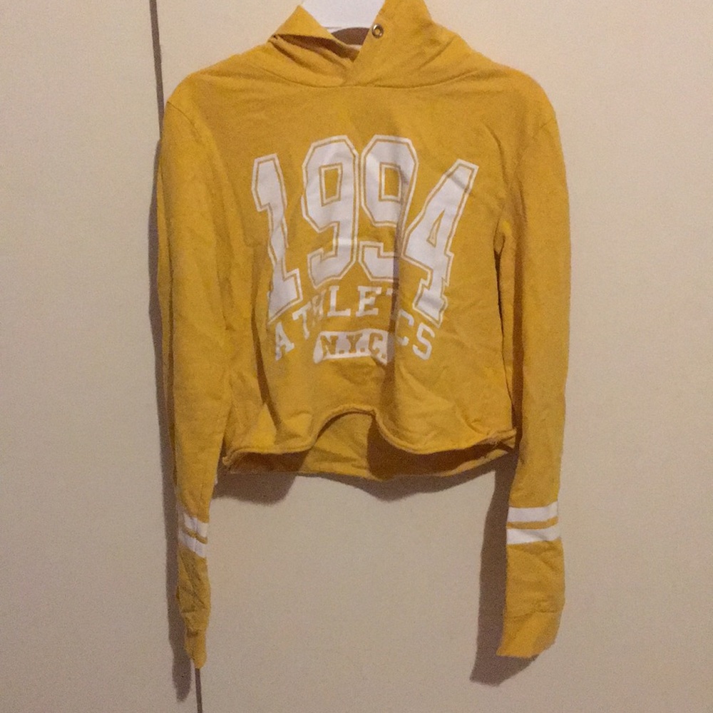 yellow cropped sweater